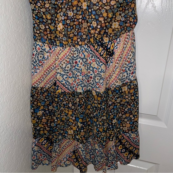 BCBGeneration Cross Halter Mix Print Dress Large - Picture 7 of 13